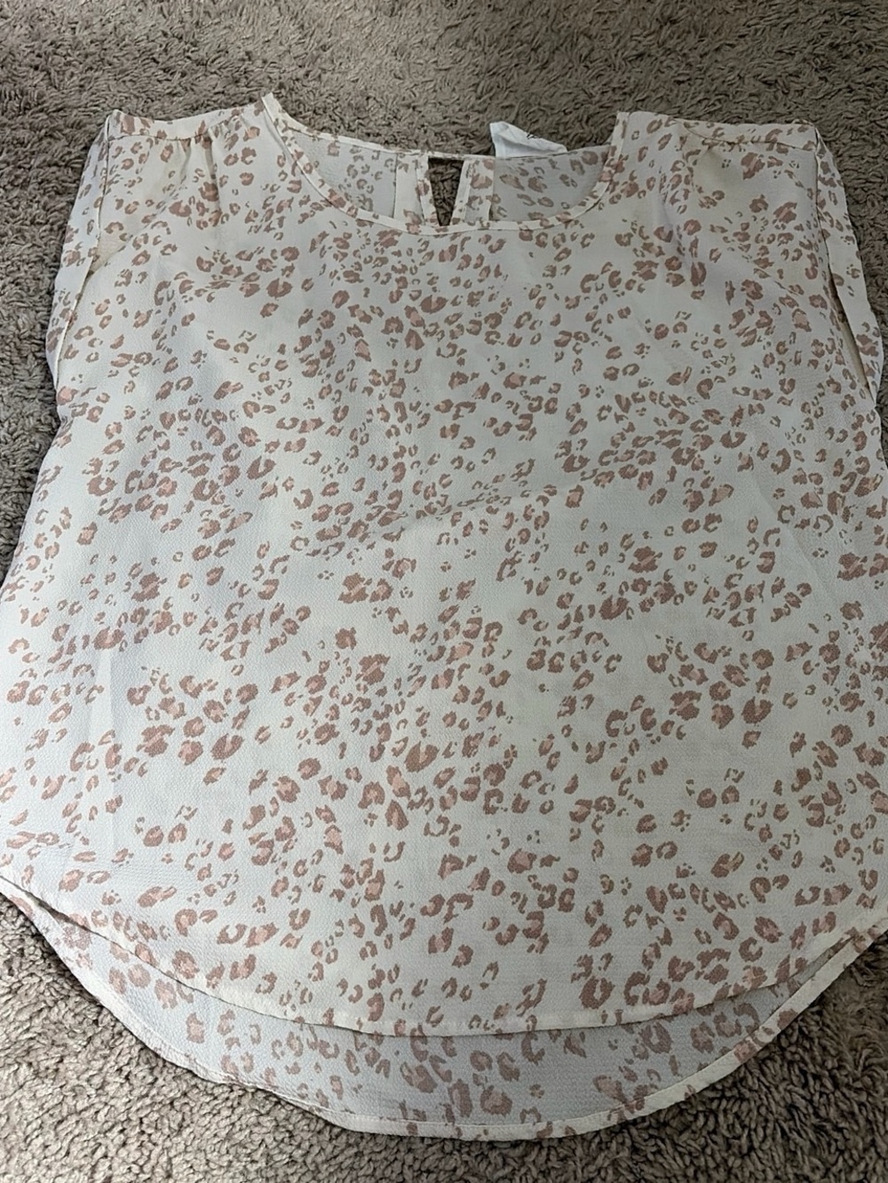 Women’s Cream Animal Print Top